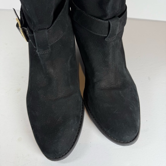 Schutz Boots Leopard Print Black Suede Pony Hair Ankle Boots Size 8 - Picture 3 of 10